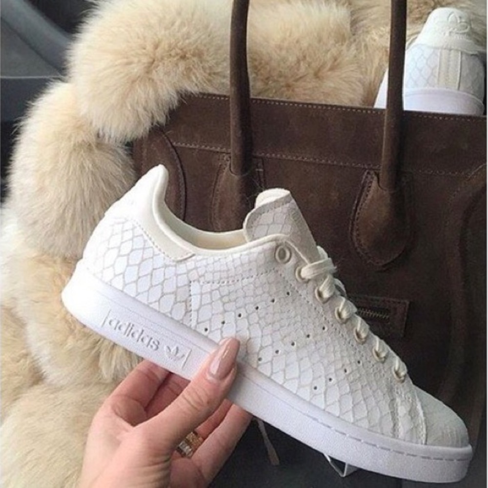 Adidas Stan Smith off-white reptile sneakers