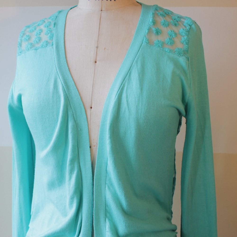 **SOLD**Iris Lightweight Cardigan w/sheer Back