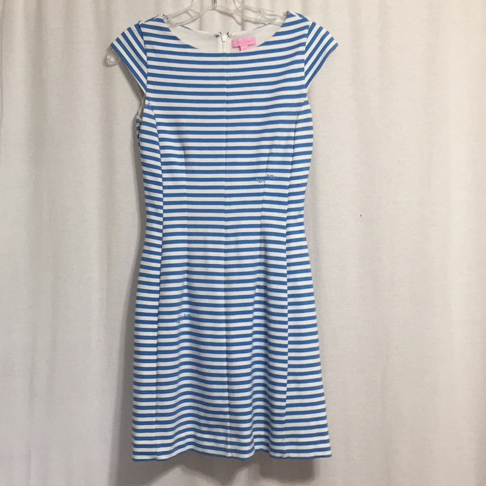 Lilly Pulitzer Cotton Blue & White Stripe Dress