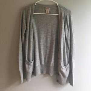 Grey long line sweater