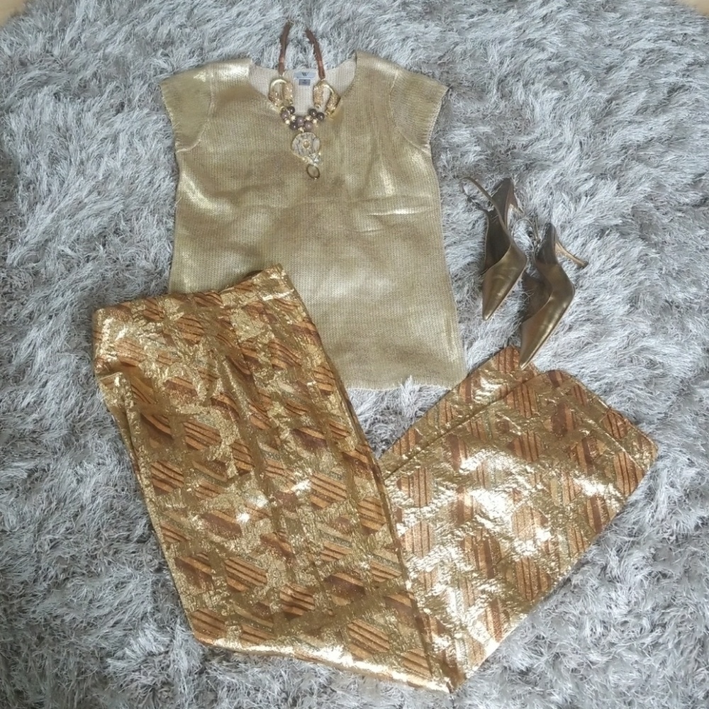 Gold/Bronze Lame Pants