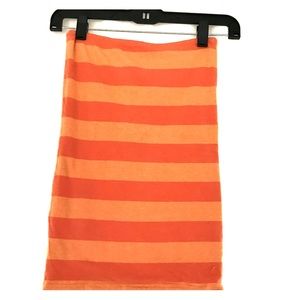 American Eagle orange striped tube top