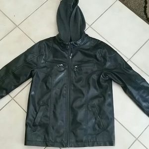 Leather boys jacket