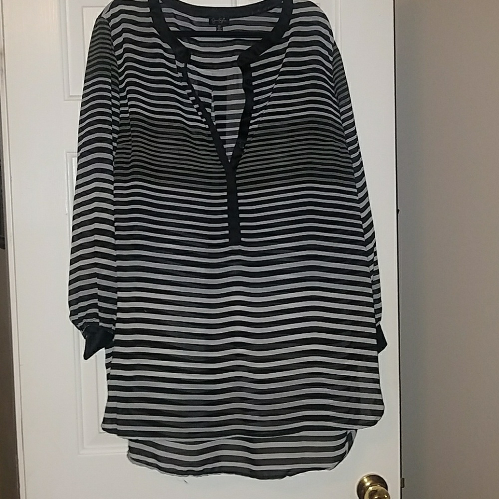 Jessica Simpson pullover sheer blouse