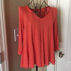 Anthropologie Deletta Coral Swing Top, XS