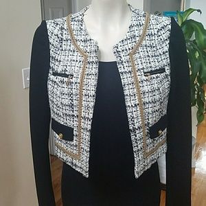 Tweed and ponte knit jacket size 0