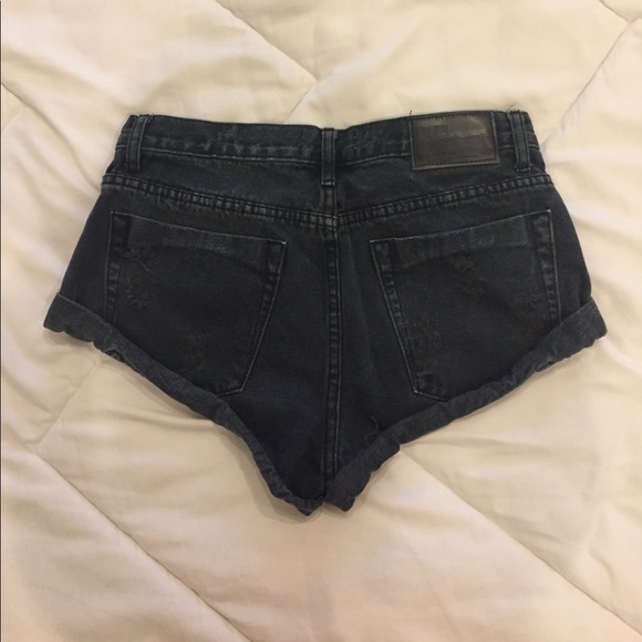 One Teaspoon Bandit Distressed Roll Up Denim Short - Picture 2 of 6