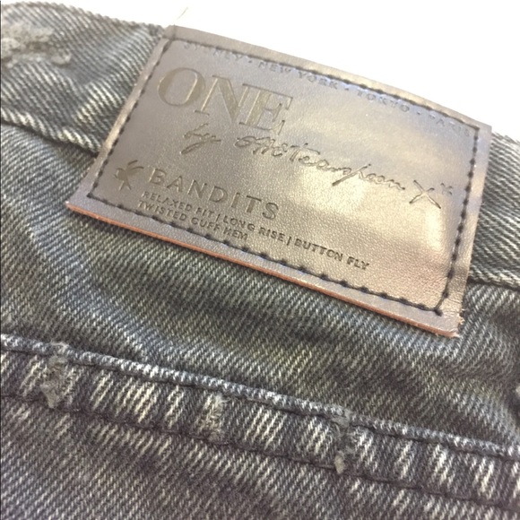 One Teaspoon Bandit Distressed Roll Up Denim Short - Picture 3 of 6