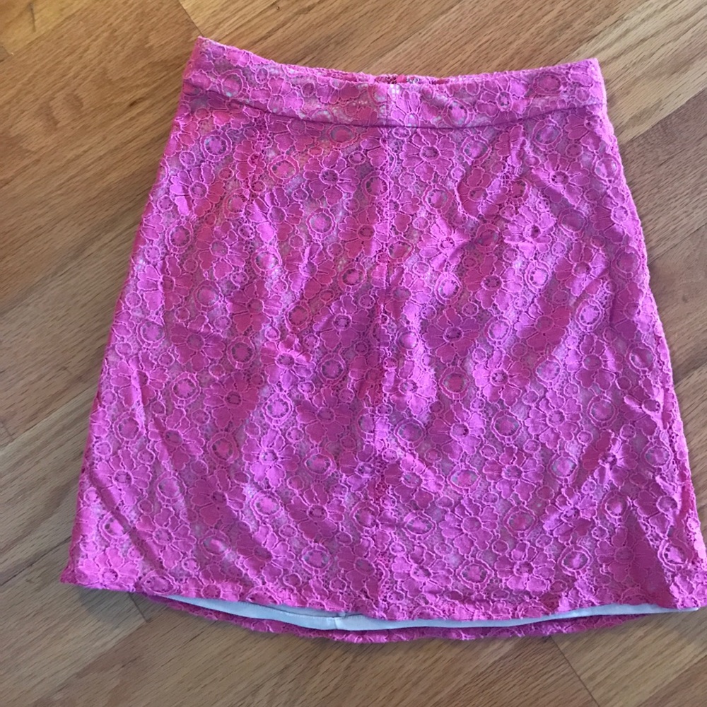 Annabella Pink Lace Mini Skirt