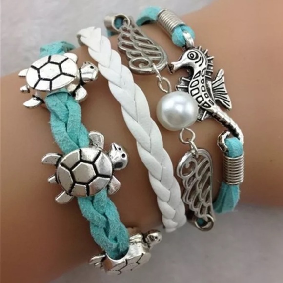 Jewelry - SEA TURTLE LEATHER INSPIRED WRAP CUFF BRACELET