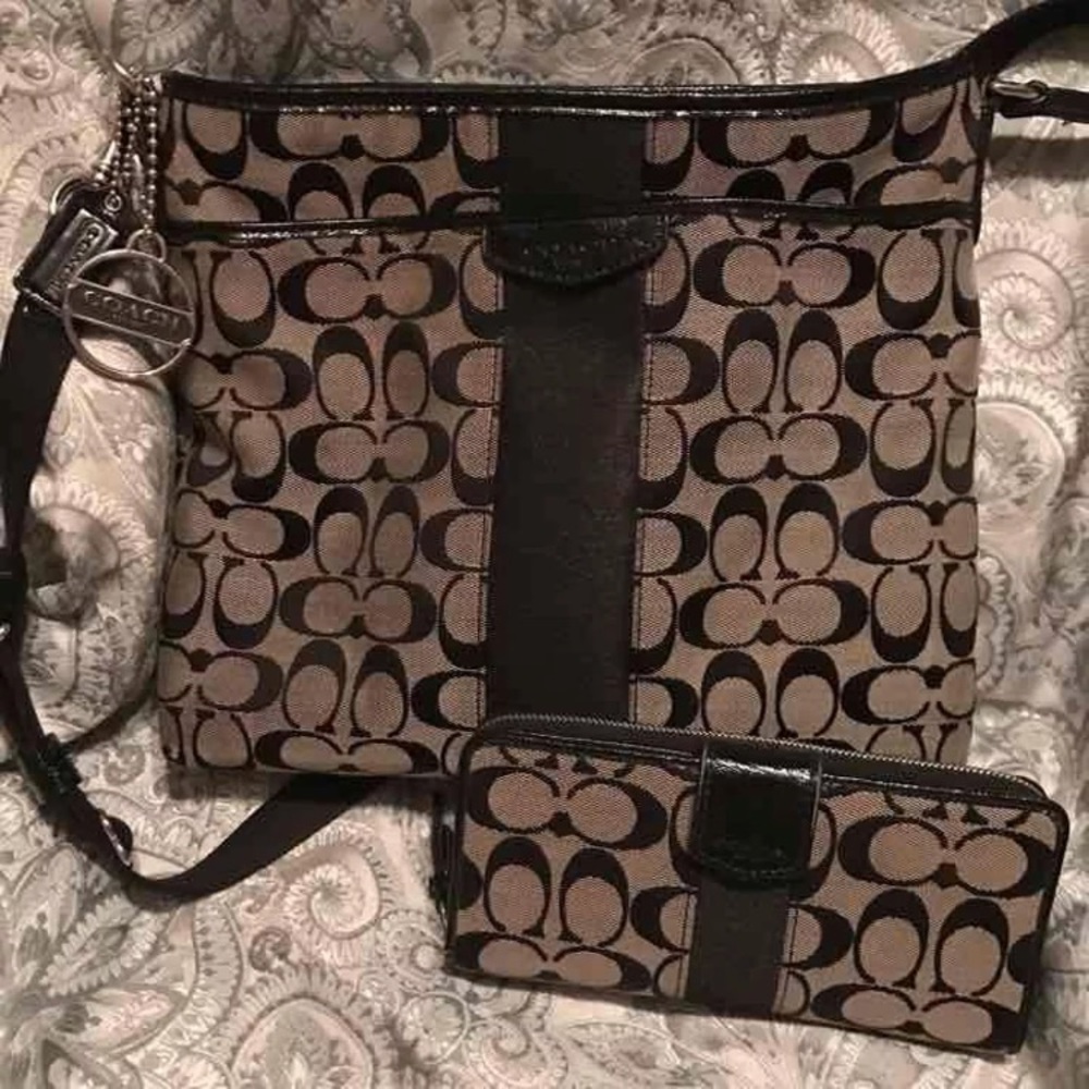 Larger Coach Messenger cross body and wallet(SOLD)