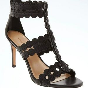 Scalloped High Heel Sandals Size 7