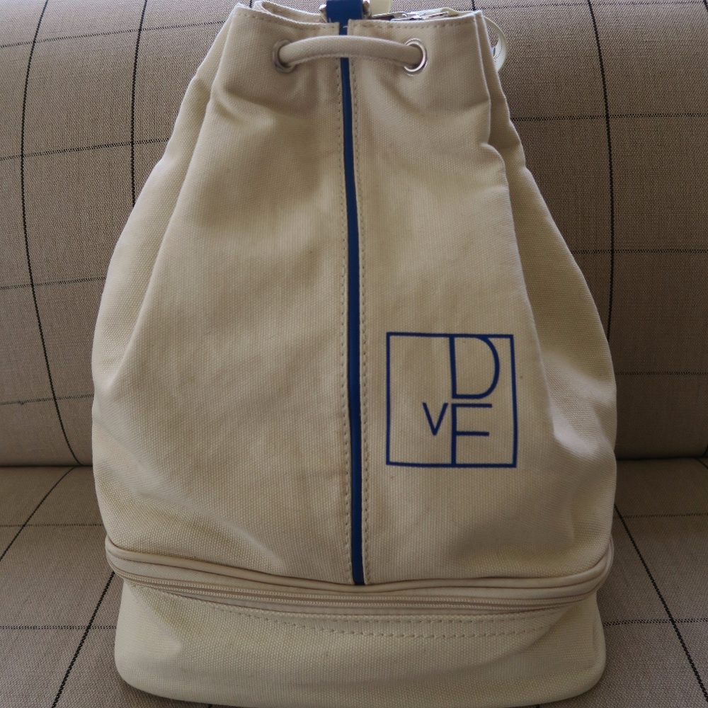 Diane Von Furstenberg Canvas Drawstring Tote