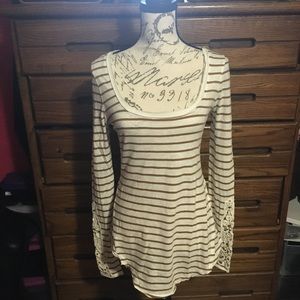 SOLD! FREE PEOPLE Stripe Tuscaloosa Hard Candy tee