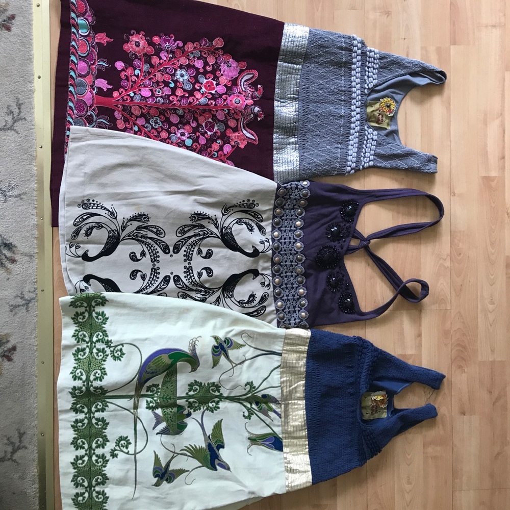 3 FREE PEOPLE DRESSES (size: 10, 8, 10)