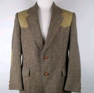 Pendleton Wool Tweed Blazer w Suede Elbow Patches
