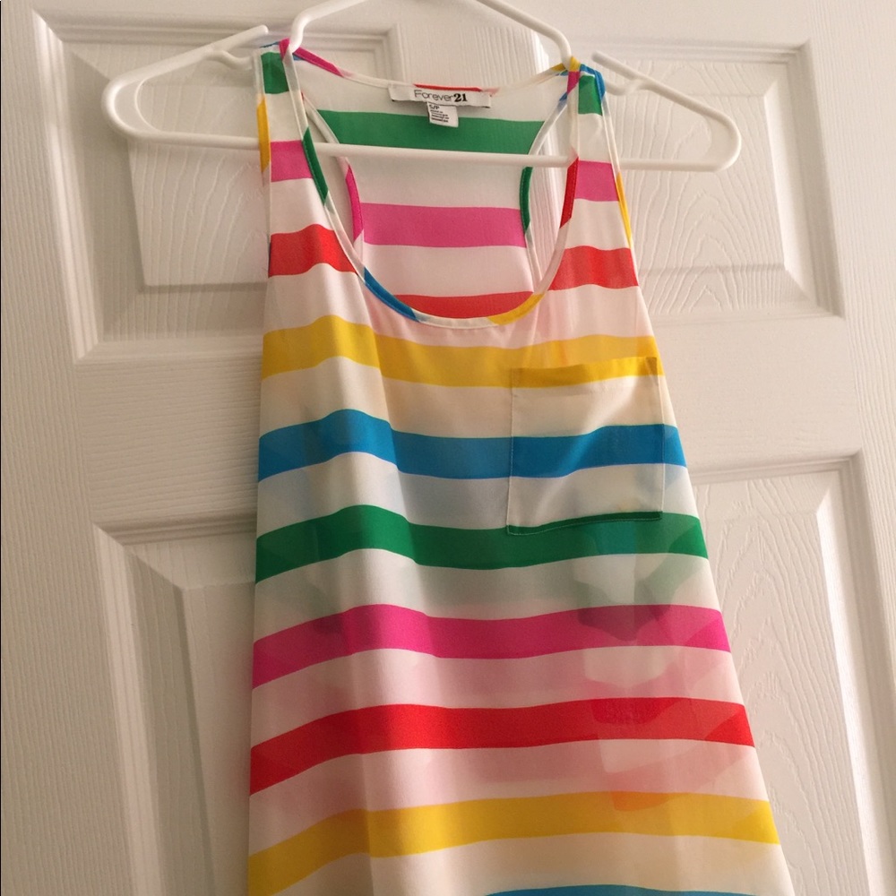 Trendy, multicolor, striped top