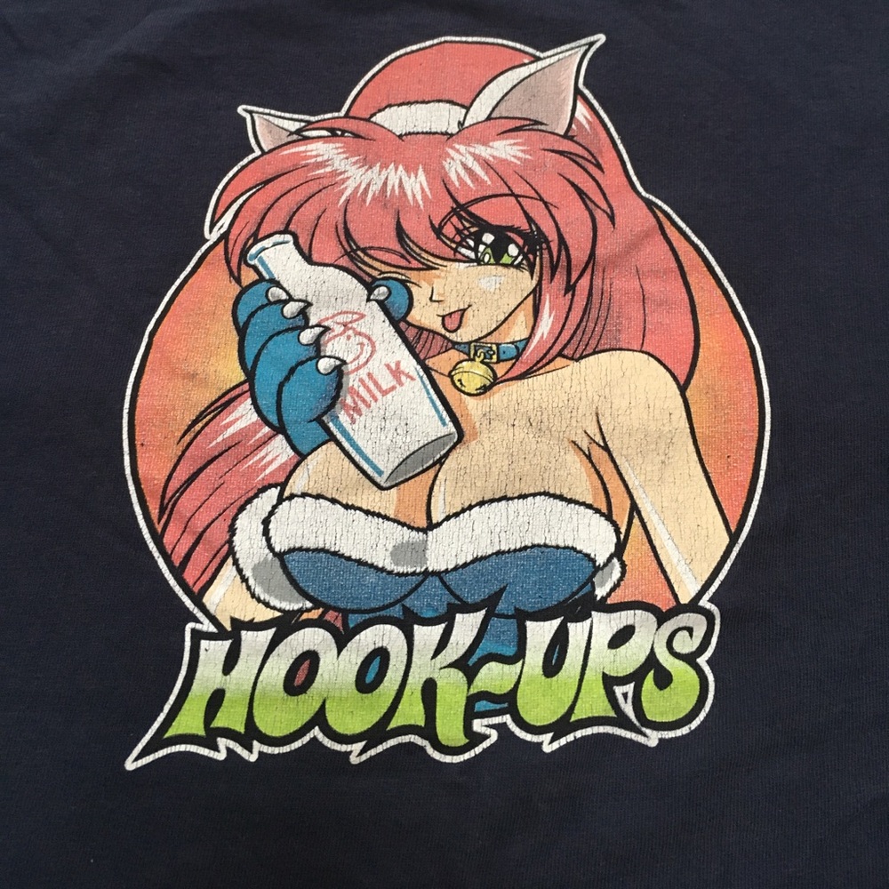 Rare Vintage Hook-ups T-Shirt from the 90s size L - Picture 1 of 6