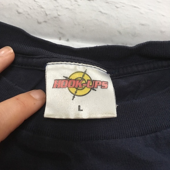 Rare Vintage Hook-ups T-Shirt from the 90s size L - Picture 3 of 6