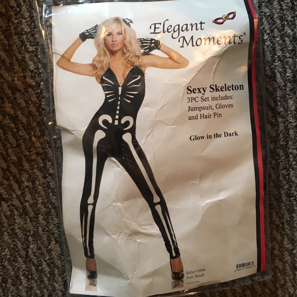 Skeleton Halloween costume sexy jumpsuit