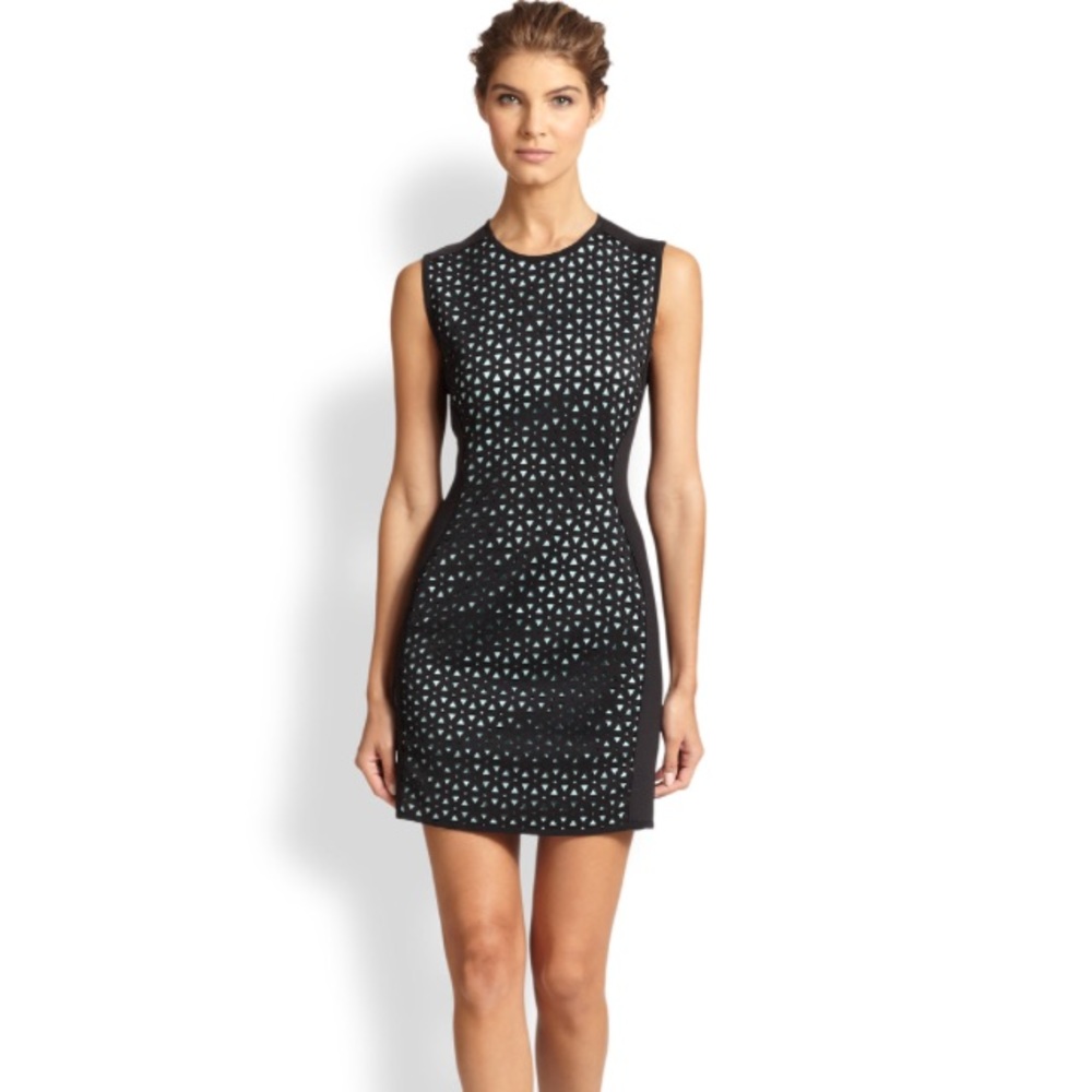 NWT Shoshanna Laser Cut Scuba Dress