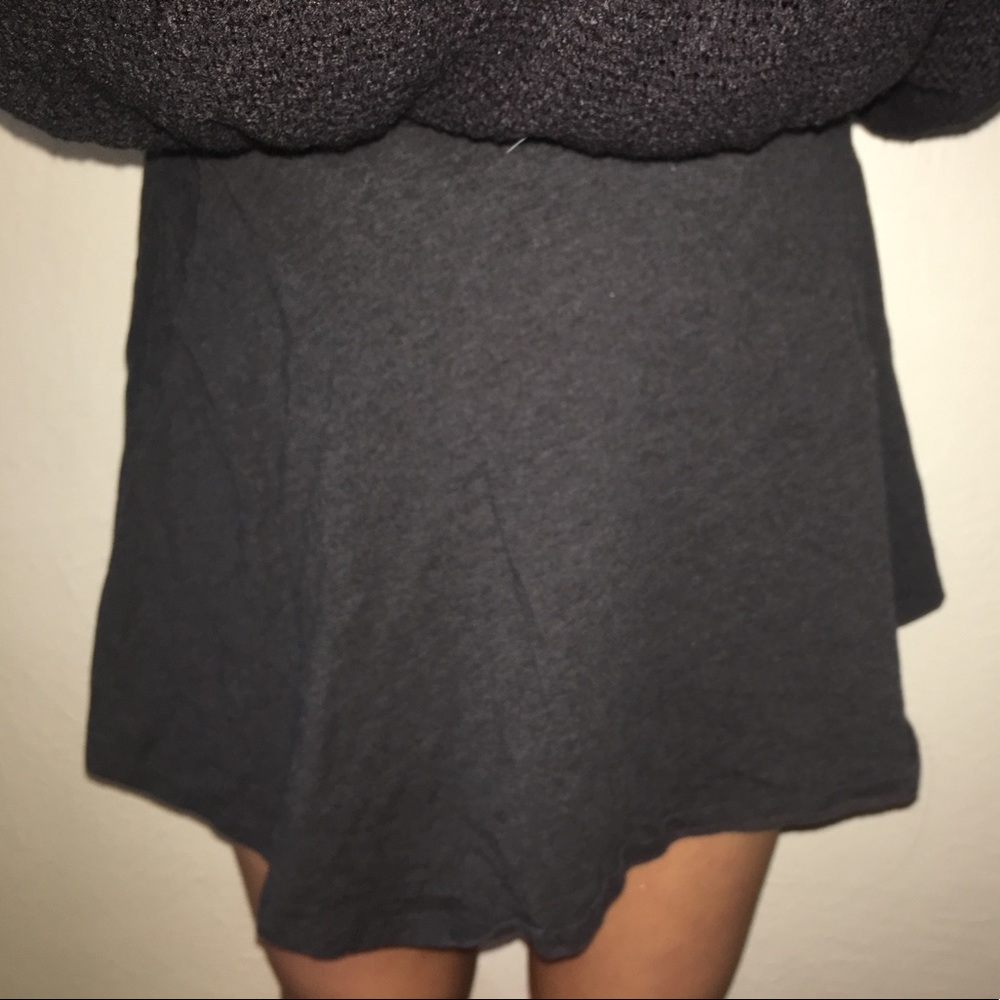 dark grey skater skirt