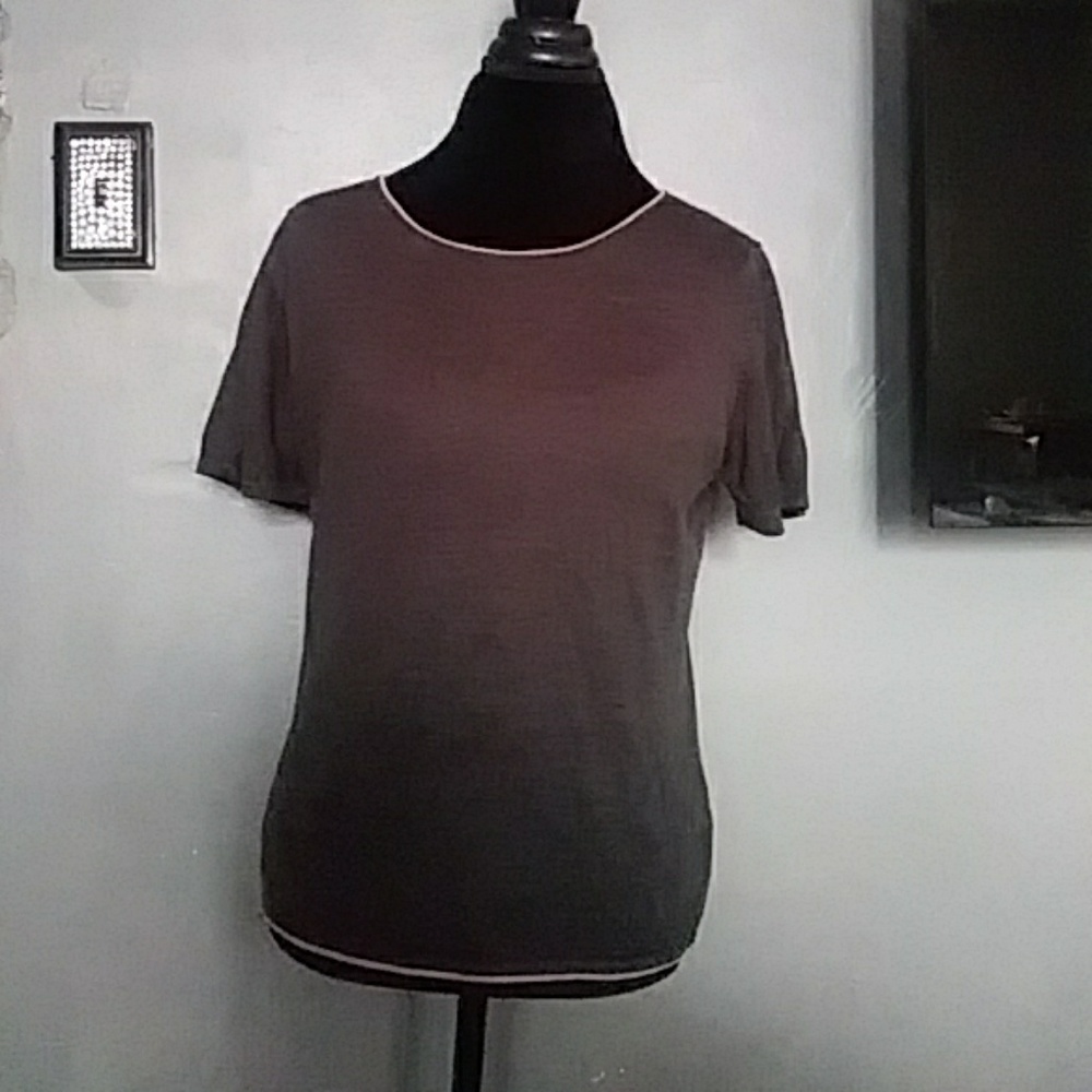 TAHARI wool blend shirt