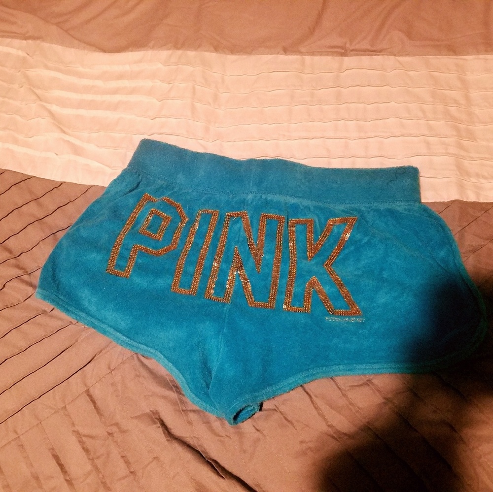 Victoria's Secret PINK Velou Shorts blinged bottom