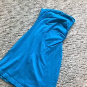 Victoria's Secret Blue Strapless Tube Dress