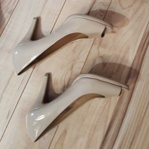 Merona patent leather peep-toe heel