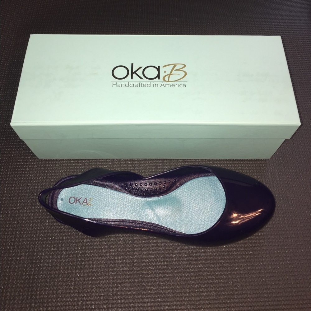 NIB Oka-B Brooke Slingback French Blue 10*