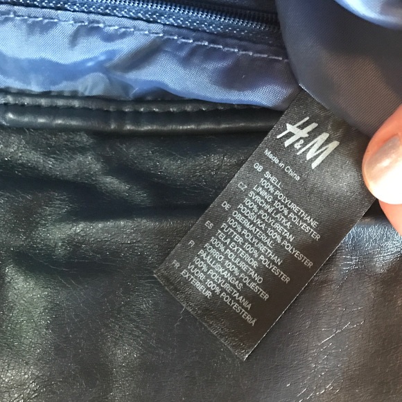 H & M blue faux leather envelop clutch - Picture 5 of 5