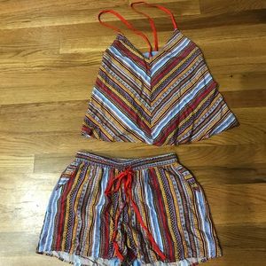 Francesca's 2 piece shorts and tank outfit