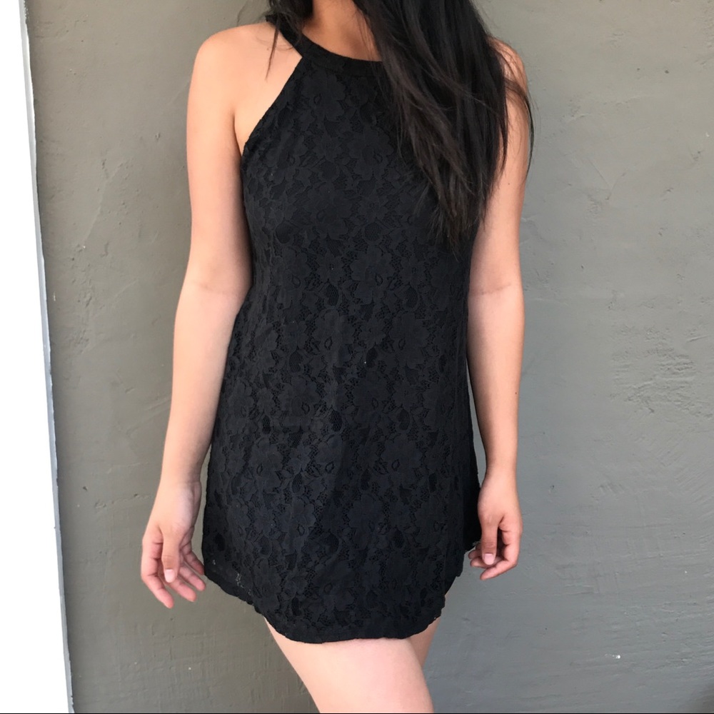 SOLD Monteau black lace dress