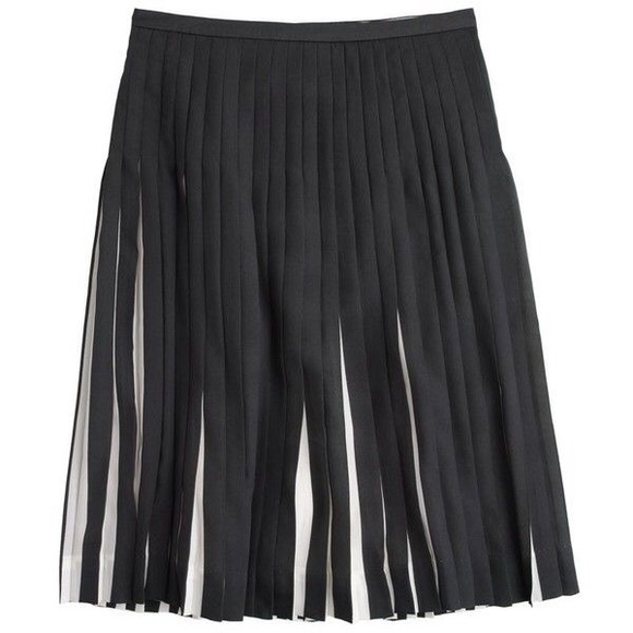 NWT J.Crew Sunburst Skirt in Black - Picture 1 of 8