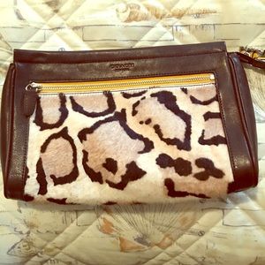 Coach Brown Leather Clutch