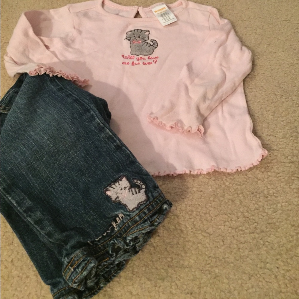 Gymboree jeans and long sleeve shirt