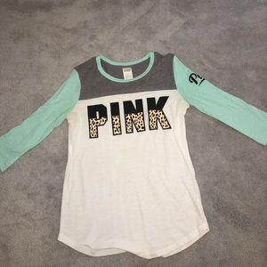 VS Pink baseball style T shirt