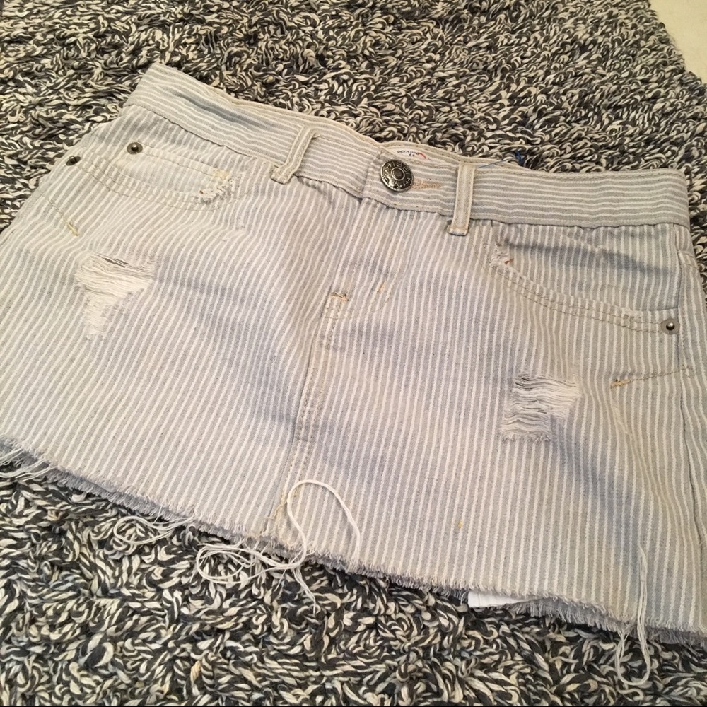 [cotton on] striped denim mini skirt
