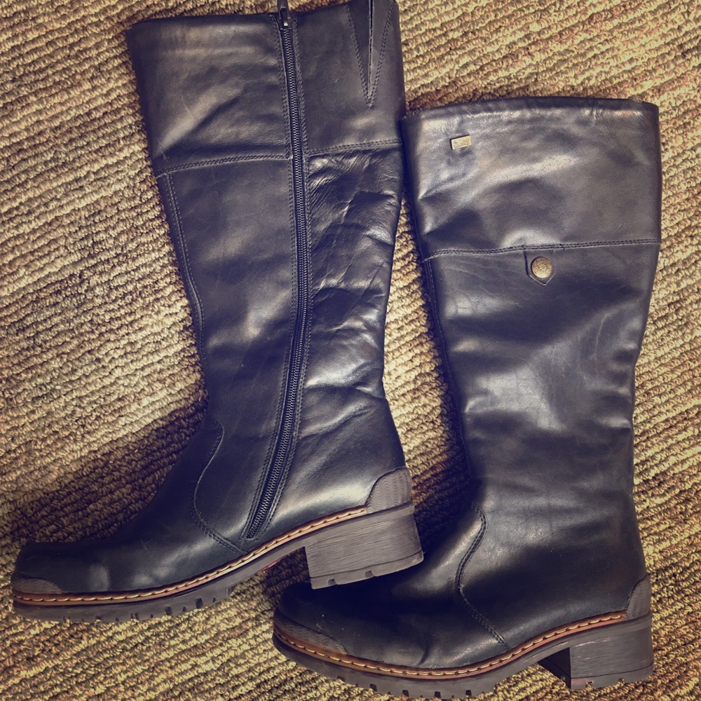 Rieker Wool Lined Leather Boots