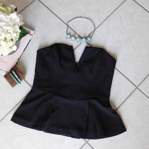 Strapless Black Top