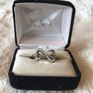 Kay Jewelers Open Heart Sterling Silver Ring