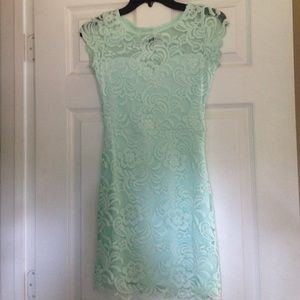 Gorgeous teal blue lace dress. H&m. Size 4