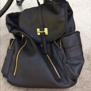 Black backpack handbag