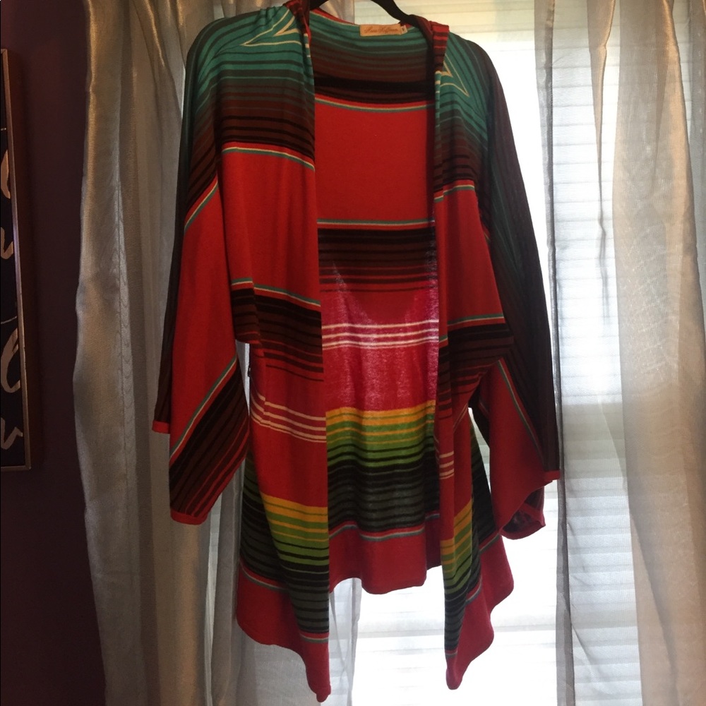 Mara Hoffman striped kimono hooded cardigan