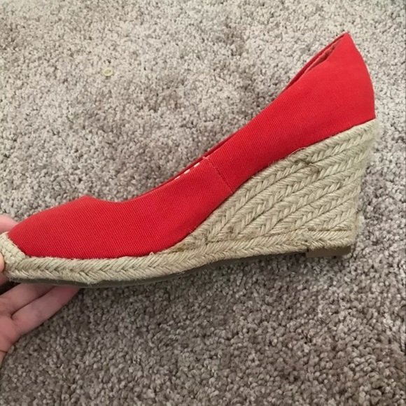 Red espadrilles wedges - Picture 3 of 4