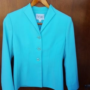 Teal Le Suit Blazer and Skirt Size 4P