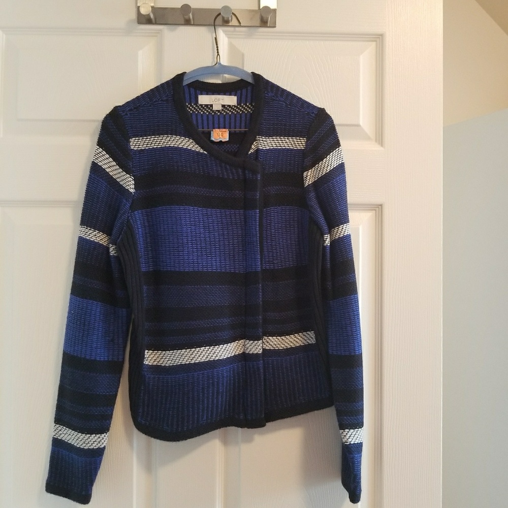 LOFT Moto style sweater jacket
