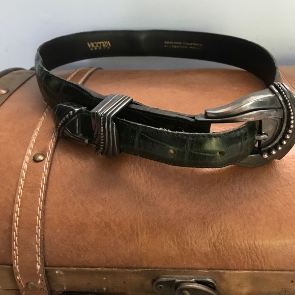 Genuine calfskin alligator print leather. main image 5
