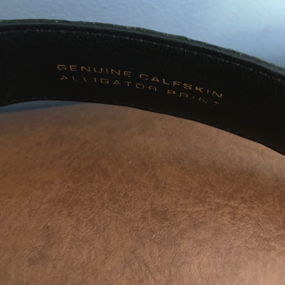 Genuine calfskin alligator print leather. main image 4